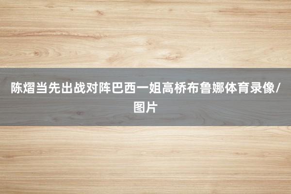 陈熠当先出战对阵巴西一姐高桥布鲁娜体育录像/图片