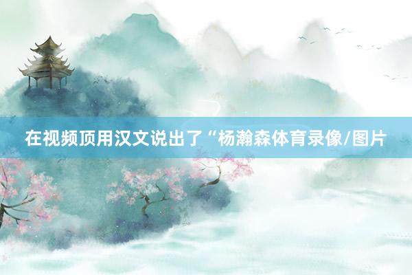 在视频顶用汉文说出了“杨瀚森体育录像/图片
