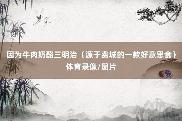 因为牛肉奶酪三明治（源于费城的一款好意思食）体育录像/图片