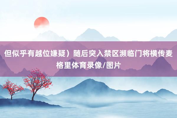 但似乎有越位嫌疑）随后突入禁区濒临门将横传麦格里体育录像/图片