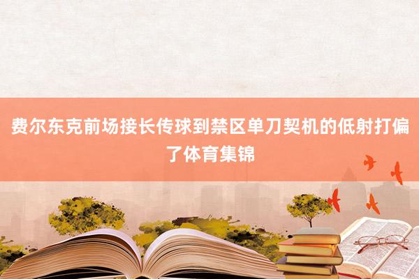 费尔东克前场接长传球到禁区单刀契机的低射打偏了体育集锦