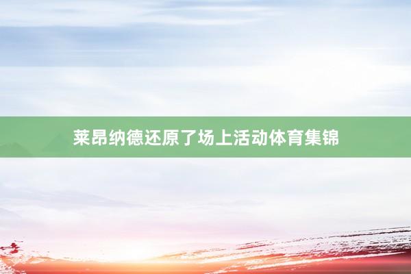莱昂纳德还原了场上活动体育集锦