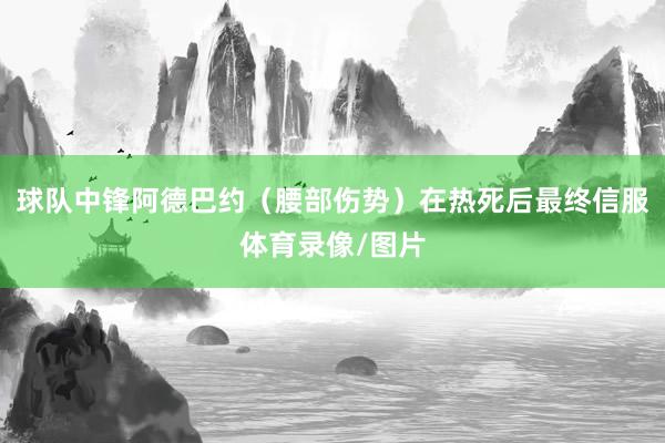 球队中锋阿德巴约（腰部伤势）在热死后最终信服体育录像/图片
