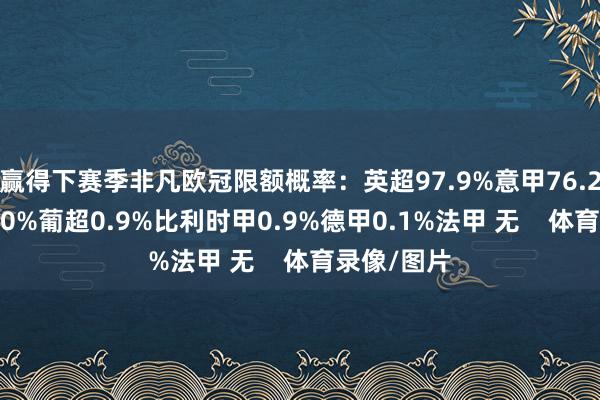 赢得下赛季非凡欧冠限额概率：英超97.9%意甲76.2%西甲24.0%葡超0.9%比利时甲0.9%德甲0.1%法甲 无    体育录像/图片