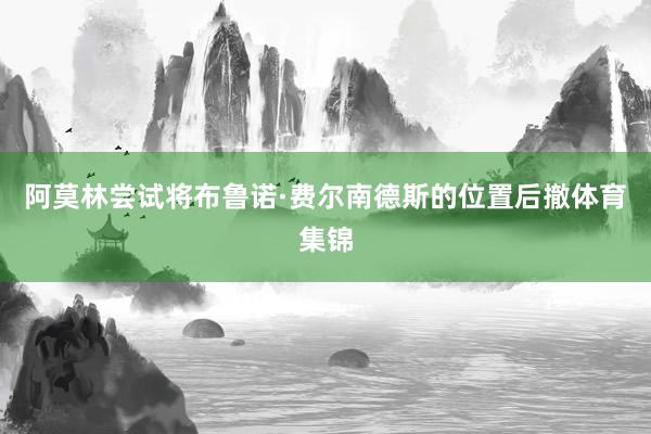 阿莫林尝试将布鲁诺·费尔南德斯的位置后撤体育集锦