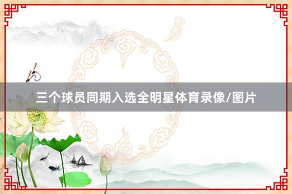 三个球员同期入选全明星体育录像/图片