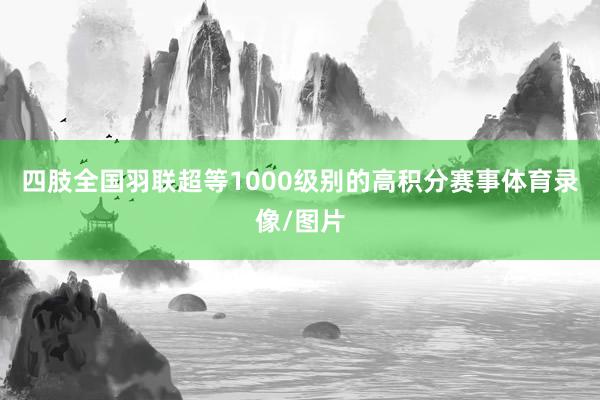 四肢全国羽联超等1000级别的高积分赛事体育录像/图片