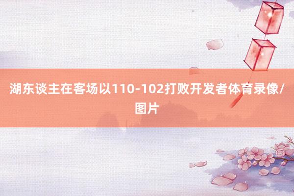 湖东谈主在客场以110-102打败开发者体育录像/图片