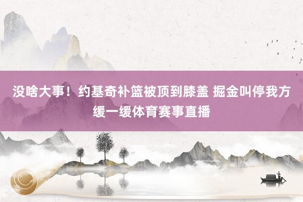 没啥大事！约基奇补篮被顶到膝盖 掘金叫停我方缓一缓体育赛事直播