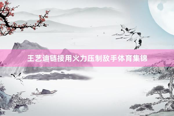 王艺迪链接用火力压制敌手体育集锦