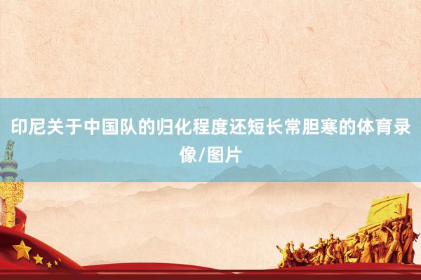 印尼关于中国队的归化程度还短长常胆寒的体育录像/图片