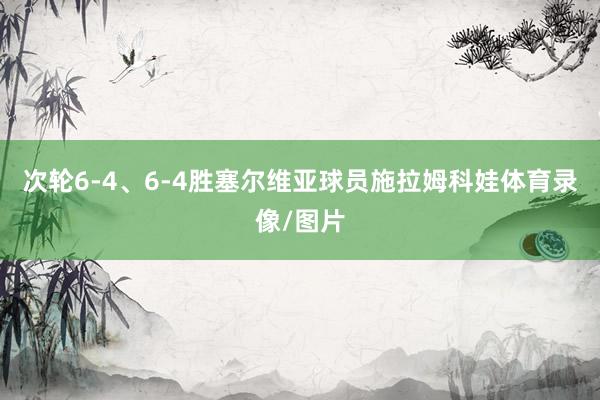 次轮6-4、6-4胜塞尔维亚球员施拉姆科娃体育录像/图片