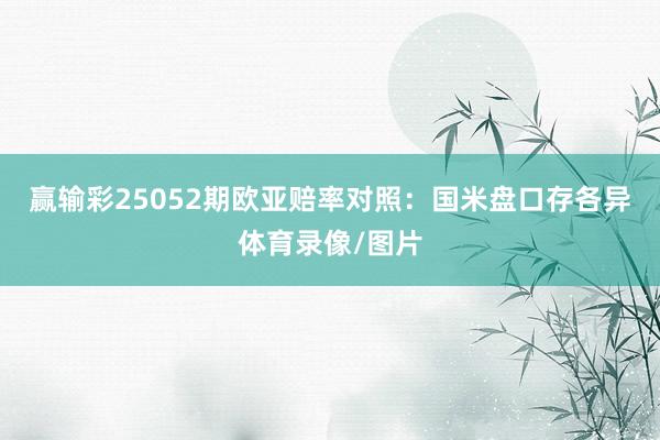 赢输彩25052期欧亚赔率对照:国米盘口存各异体育录像/图片