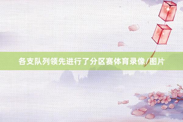 各支队列领先进行了分区赛体育录像/图片