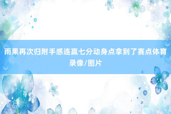 雨果再次归附手感连赢七分动身点拿到了赛点体育录像/图片