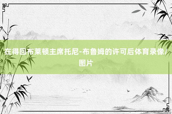 在得回布莱顿主席托尼-布鲁姆的许可后体育录像/图片