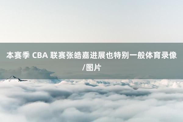 本赛季 CBA 联赛张皓嘉进展也特别一般体育录像/图片