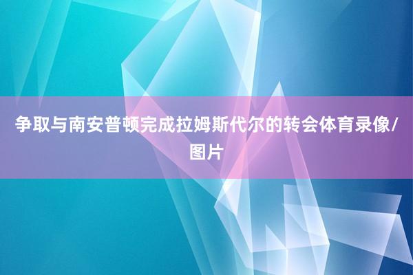 争取与南安普顿完成拉姆斯代尔的转会体育录像/图片